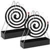 Bomtop 2 Pezzi Porta Zampirone da Esterno, Porta Spirale Antizanzare, Triangolari Porta Bobina per Zanzare, Porta Zampirone Repellente per Casa Campeggio, Viaggi Anti Zanzare, Porta Zampirone da Ester