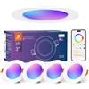 DUSKTEC Faretti LED da Incasso per Cartongesso Alexa RGBWW 7W, 2700K a 6000K Faretti LED Soffitto Smart 220V Cambia Colore Colorati Dimmerabile RGB Intelligenti, Spot LED Bluetooth Multicolore