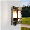 Licht-Erlebnisse Lampada da parete Gracia per esterni in ottone stile nautico applique retrò antica antiruggine IP64 E27 ideale per giardino, cortile, vialetto