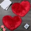 Mudder 2 Pezzi Soffice Tappeto in Pelle di Montone Sintetico Tappeto a Forma di Cuore Pelo per Stanza per Casa Soggiorno Divano Camera Piano, 12 x 16 Pollici (Rosso)