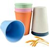 Lovesmile Bicchieri Plastica Rigida Lavabili e Colorati - 6 Pezzi per Bambini, Riutilizzabili e Infrangibili per Acqua, Latte, Tè, Caffè