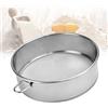 TANCUDER Setaccio per farina in acciaio inox da 30 cm, setaccio rotondo a rete, setaccio portatile, setaccio per glassa, zucchero, colino, setaccio da cucina a maglia fine, filtro in polvere con 60
