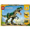 LEGO Creator 3 in 1 T. Rex Dinosauro Giocattolo Trasformabile in 3 Modellini Snodabili come Triceratopo e Pterodattilo Giochi per Bambini e Bambine da 9 Anni Idea Regalo di Compleanno 31151