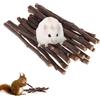 BAOSROY Mela Masticare Bastoncini,Ramo Di Mela Giocattoli da Masticare,Giocattoli Per Piccoli Animali Domestici,Naturale Giocattolo Masticare per Piccoli Animali,per Conigli,Cincillà,Cavia,Criceti (12pc)