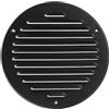 Vent Systems - Griglia di ventilazione tonda in metallo marrone da 150 mm (dimensione dell'apertura del condotto), griglia di ventilazione del soffitto con deflettore, lamelle - Rete integrata - per