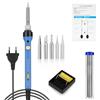 Flintronic Saldatore Kit, 60W Saldatura Kit, Con interruttore ON/OFF, Temperatura Regolabile 200℃〜480℃, Filo per Saldatura, Supporto per saldatore, 5 Pz Punta, Adatto a Manutenzione Domestica DIY