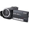 Bewinner Videocamera Professionale da 2,7K, Fotocamera per Vlogging da 50 MP - Schermo da 2,8 Pollici, Zoom Digitale 16x, Luce di Riempimento a LED, Funzione Webcam per la Registrazione