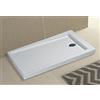 Hy Piatto doccia in acrilico bianco ultraflat h.5cm completo di piletta scarico MILO (70x150 cm)