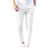 Generico Pantaloni Larghi da Uomo in Lino Pantaloni da Yoga Casual da Spiaggia Coulisse in Vita Elasticizzata Pantaloni Pantaloni Lino Uomo Bianchi Pantaloni Chino Uomo Regular