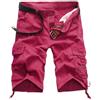 Onsoyours Pantaloncini Uomo Cargo Oversize Pantaloni Lavoro Casual Corti Larghi Pantaloncini Tattici Hiking Pantaloni Corti Lavoro Pantaloncino con Elastico Bermuda Uomo C Rosso XL