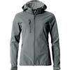 Clique - Giubbino giacca da donna Basic Hoody Softshell invernale con cappuccio removibile, in poliestere, per sci, trekking, escursione, viaggio, montagna (Canna di Fucile L)