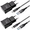 JupptElectronics Caricabatterie per Samsung, 2 Pack Caricatore USB Ricarica Rapida e Cavo Tipo C Nylon 2M per Samsung Galaxy A15 A14 A13 A04s A55 A35 A34 A25 A23 A53 S10 S9 S8 S20 M34, Carica Batterie Cellulare