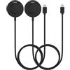 MoKo 2 Pack Caricabatterie Compatibile con Garmin Fenix 8/7/7S/7X/6/6X/6S/5/Vivoactive 6/5/Forerunner 970/570/965/945/645/Instinct/Venu 4, Dock di Ricarica con Cavo di Ricarica USB-C da 1M, Nero