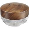 NOTSEK Distributore di caffè 58 mm, in legno di noce, 58 mm, con base in acciaio inossidabile, livellatore per espresso a profondità regolabile, strumento di distribuzione del caffè per portafiltro da