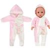 WEINIBAO Vestiti per Bambole per New Born Baby Doll, Vestiti Bambole Reborn, Vestiti per Bambola Vestito per Bambole Vestito di Pagliaccetti Stampa, Set Bambolotti Accessori per Bambole 35-45 cm