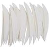 ACCMOS 3 Tiro con L'Arco Impennaggio per Freccie dell'Arco Forma a Banana Piume di Freccia Ala di Freccia da Caccia Piuma di Tacchino Fai da Te Accessorio della Freccia 50pc (White)
