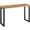 FineBuy Tavolo Consolle Rovere e Nero 120x39x75,5 cm Stile Moderno | Tavolo Credenza con Gambe di Metallo | Tavolo da Toletta Tabella del Corridoio Stretto