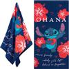 Disney Stitch Asciugamani Bambini Cotone Asciugamano Bagno Assorbente Telo Doccia Teli Mare Asciugatura Rapida 140x70cm Accessori Viaggio (Punto Blu/Rosso)