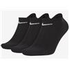 Nike U Nk Ltwt Ns 3Pr-Value 108 Pacco 3 Calze Fantasmini Neri