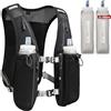 Build & Fitness Gilet idratante da corsa per donna e uomo Zaino riflettente, 8 tasche, asciugatura rapida, resistente all'acqua, traspirante, 1.5litri, regolabile. Per corsa (con sacca idrica da 1,5 l)