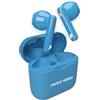 Music Hero cuffiette auricolari wireless, colorazione fluo, tecnologia True Wireless Stereo (TWS), custodia di ricarica da 180 mAh, controlli touch, microfono integrato, semi in-ear, blu