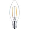 Philips 871869657407200 $ 2-25W 220-240V E14 250lm 2700K B35 Candle Clear ND