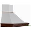 Coppari Cappa classica STOCK angolo 105 legno Toulipie colore noce scuro, cono bianco motore Faber