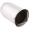 Aramox Tubo di Scarico, 51mm Universale Tubo di Scarico per Motocicletta Silenziatore Eliminatore di Rumori Inserto DB Killer, Argento(D)