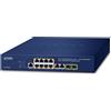 PLANET IPv4/IPv6, 8-Port Managed Gestito L2/L4 Gigabit Ethernet (10/100/1000) Supporto Power over Ethernet (PoE) 1U Blu
