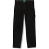 United Colors of Benetton Pantalone 43I4UF048, Nero, 44 Uomo