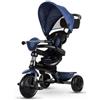 Giordanoshop Triciclo a Spinta per Bambini con Maniglione Direzionabile Qplay Cosy Blu