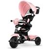 Giordanoshop Triciclo a Spinta per Bambini con Maniglione Direzionabile Qplay Cosy Rosa