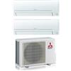 Mitsubishi Electric Climatizzatore Condizionatore MITSUBISHI Dual split Electric Inverter serie SMART MSZ-HR 12000+12000 con MXZ-2HA50VF R-32 WI-FI OPTIONAL 12+12 A++/A+