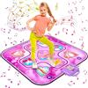 GARNHLOB Tappetino da Ballo per 3-12 anni Tappetini da Ballo Musicale per Bambini Tappeto da Ballo con Luci LED 6 Modalità di Gioco Musica Incorporata Regalo di Compleanno di Natale per Bambini e Bambina