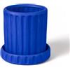 Seletti Magna Graecia Terracotta Vaso con sottovaso Dorico Blue