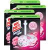 Wc Net - Tavoletta Style Active, Detergente Igienizzante Solido per WC, Fragranza Pink Harmony, 4 Pezzi