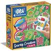 Clementoni Idea - Sparkly Creations Pop Style, Diamond Art, Gioco Creativo per Bambini 7+ Anni, Kit Arte e Laboratorio Gemme 3D e Stickers, 18775