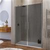 DEGHI Box doccia nicchia 140 cm saloon con vetro anticalcare fumè e profilo cromo 195h - Lost
