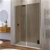 DEGHI Box doccia nicchia 125 cm saloon con vetro anticalcare bronzato e profilo cromo 195h - Lost