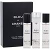 Chanel Bleu de Chanel Eau de Parfum EDP ricarica con nebulizzatore 20 ml + EDP ricarica 2 x 20 ml