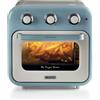 Ariete 4632 Friggitrice ad aria e forno Vintage, 1400W, 2in1, Capacità 16L, Accessori inclusi, Timer 60 minuti, Doppio vetro, Celeste