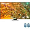 Samsung Q80D TV QLED 4K 55 pollici QE55Q80DATXZT Smart TV Wi-Fi Eclipse Silver 2024 Processore NQ4 AI GEN2 4K AI Upscaling Simple Chamfer Design Dolby Atmos