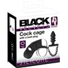 Black Velvets Black Velvet - gabbia pene silicone con plug anale (nero)