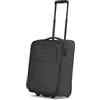 REDOLZ Essentials 12 articolo, Nero , S (55 cm) 2-Rad erweiterbar, Bagaglio morbido cabina valigia