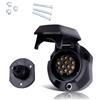 CGEAMDY Presa per Rimorchio a 13 Pin Impermeabile 12 V, 13 Pin Spina per Rimorchio Con Spegnimento Del Retronebbia, 13 Pin Trailer Socket Connessione per Presa Caravan E Camper, Per Autocarro Auto