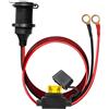CGEAMDY Presa Accendisigari Auto 12V-24V DC, Presa Accendisigari per Auto Con Fusibile per Il Collegamento Alla Batteria Dell'auto, Terminale a Occhiello a Presa Accendisigari Femmina(3m)