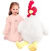 IKASA Pollo Peluche Gigante Giocattolo Morbido,Gallina Animali di Peluche XXL XL Grande Giganti Enorme 60cm Teneri Enormi Jumbo Morbidosi Animale,Regali per Bambini Ragazze Ragazz (Bianco, 60cm)