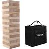 TUAHOO Gioco Torre Traballante Gigante in Legno Torre Impilabile Costruisce da 0,6m - 1,5m Grande Tumble Tower Giochi Jumbo Toppling Blocks Giocattolo per Bambini, Adulti e Famiglia