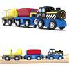 LiRiQi Locomotiva a Vapore a Batteria - Treno Elettrico per Bambini, Auto Giocattolo Compatibile con Thomas, Brio e Binari in Legno
