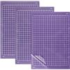PEUTIER 21,6x30cm Tappetino da Taglio per Cricut Joy Xtra, 3 Pezzi Tappetini da Taglio Adesivi Riutilizzabili Tappetino con Presa Forte Sostituzione Compatibile con Cricut Joy Extra Accessori (Viola)